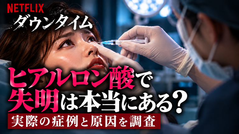 Netflix『ダウンタイム』のヒアルロン酸で失明は本当にある？実際の症例と原因を調査