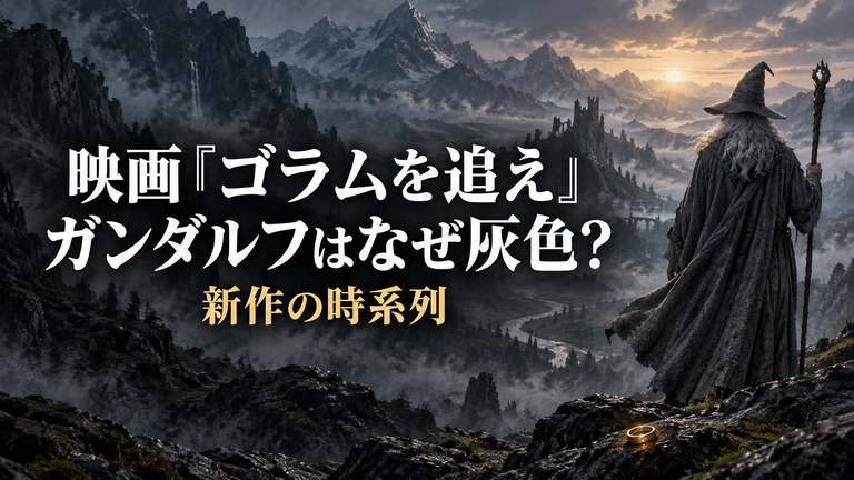 映画『ロード・オブ・ザ・リング ゴラムを追え』のガンダルフはなぜ灰色？新作の時系列