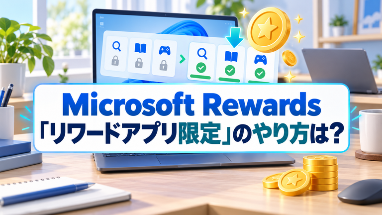 Microsoft Rewards「リワードアプリ限定」のやり方は？ポイント獲得方法を解説